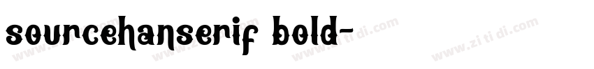 sourcehanserif bold字体转换